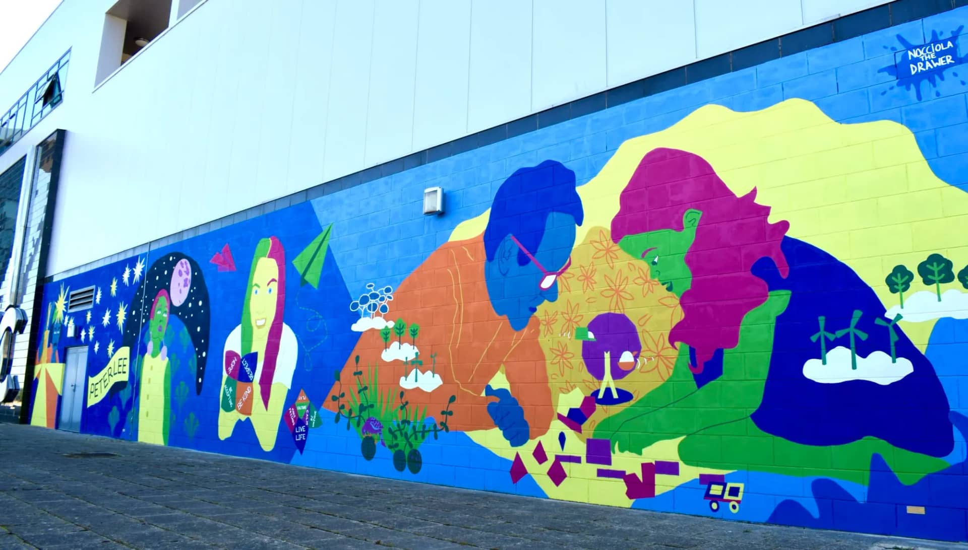 The Future of Peterlee mural, East Durham College, Peterlee