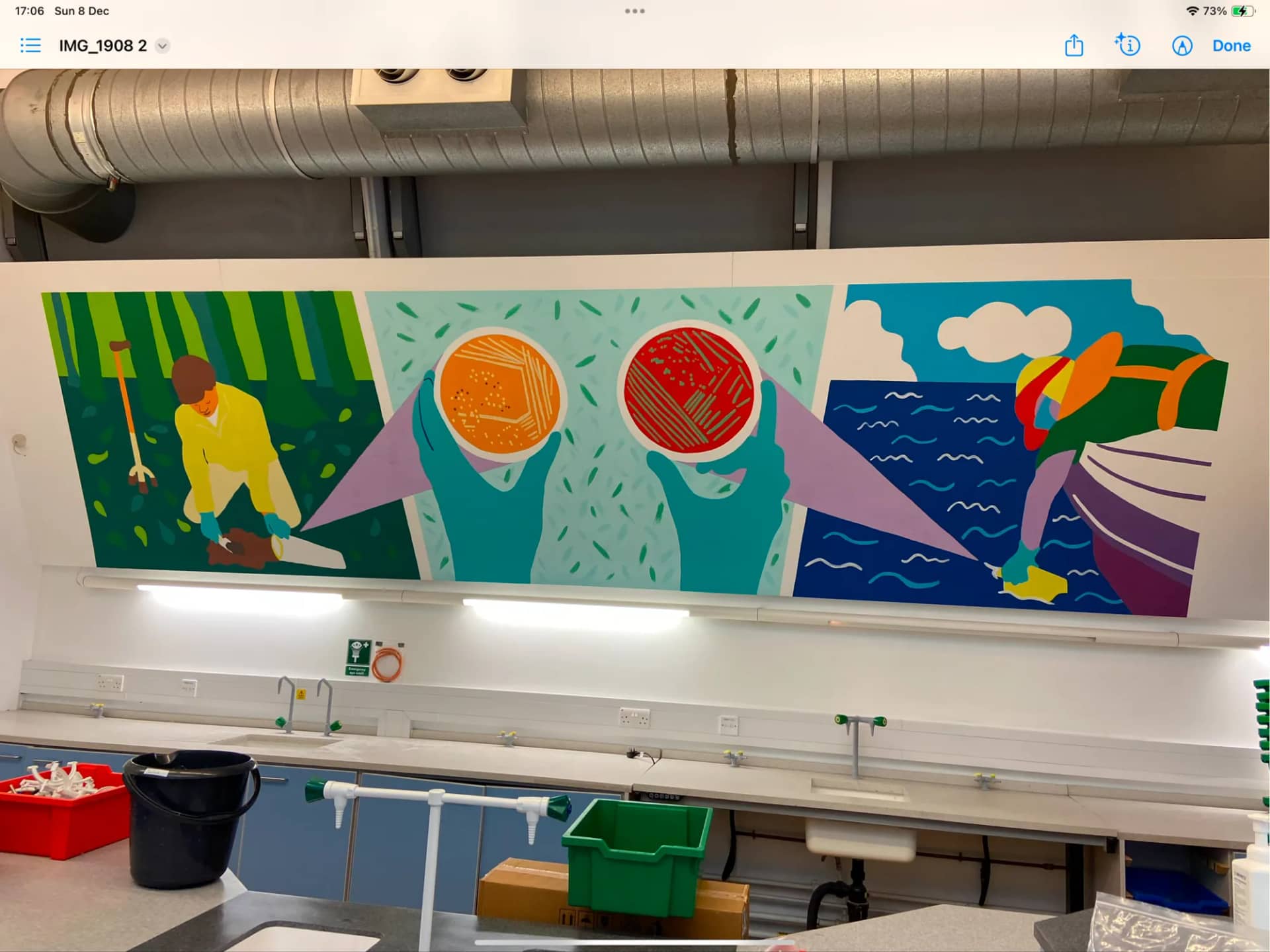 Life Lab 3 mural, Life Science Centre, Newcastle