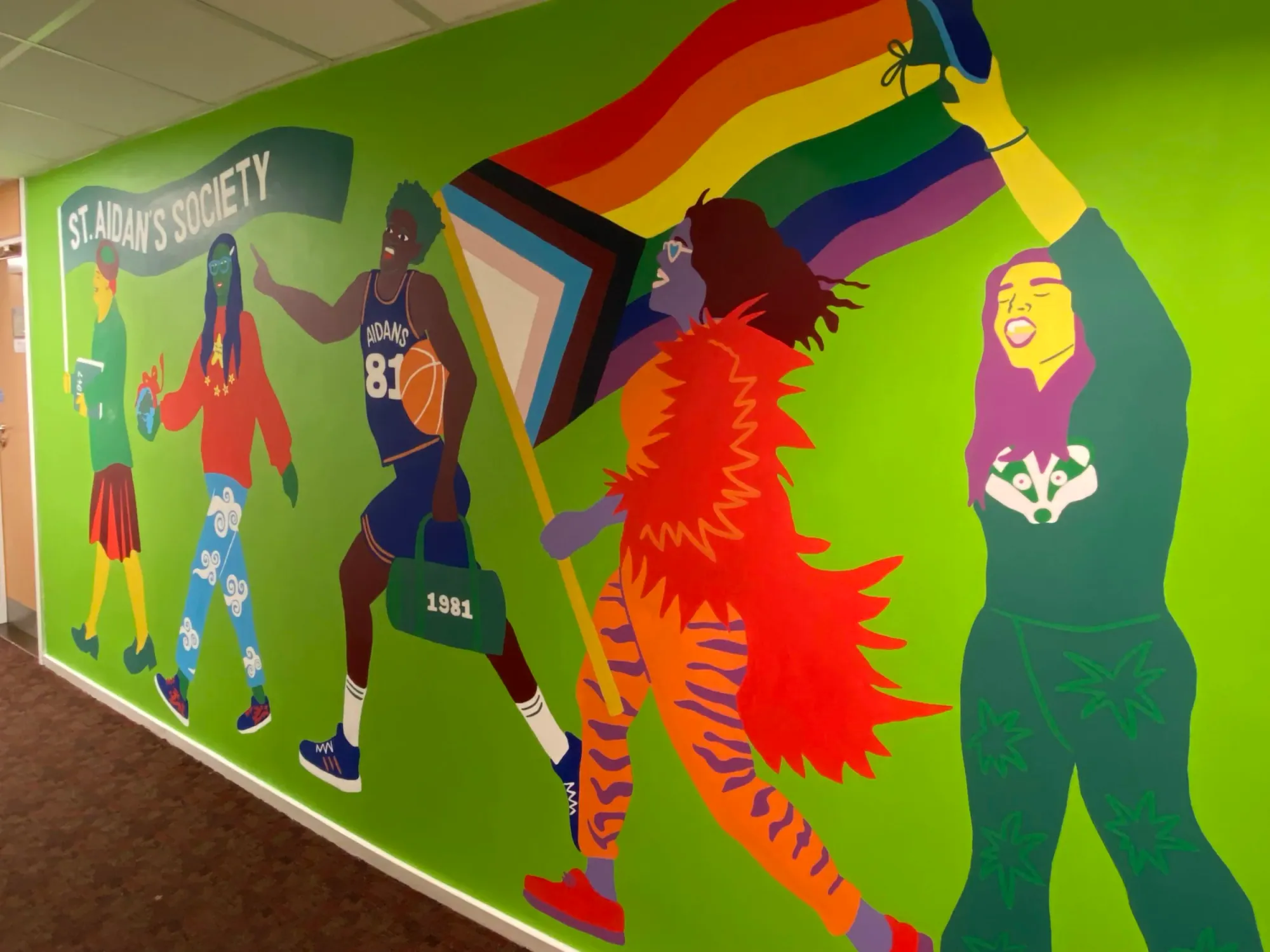 75th Anniversary of St Aidan’s College mural, Durham University