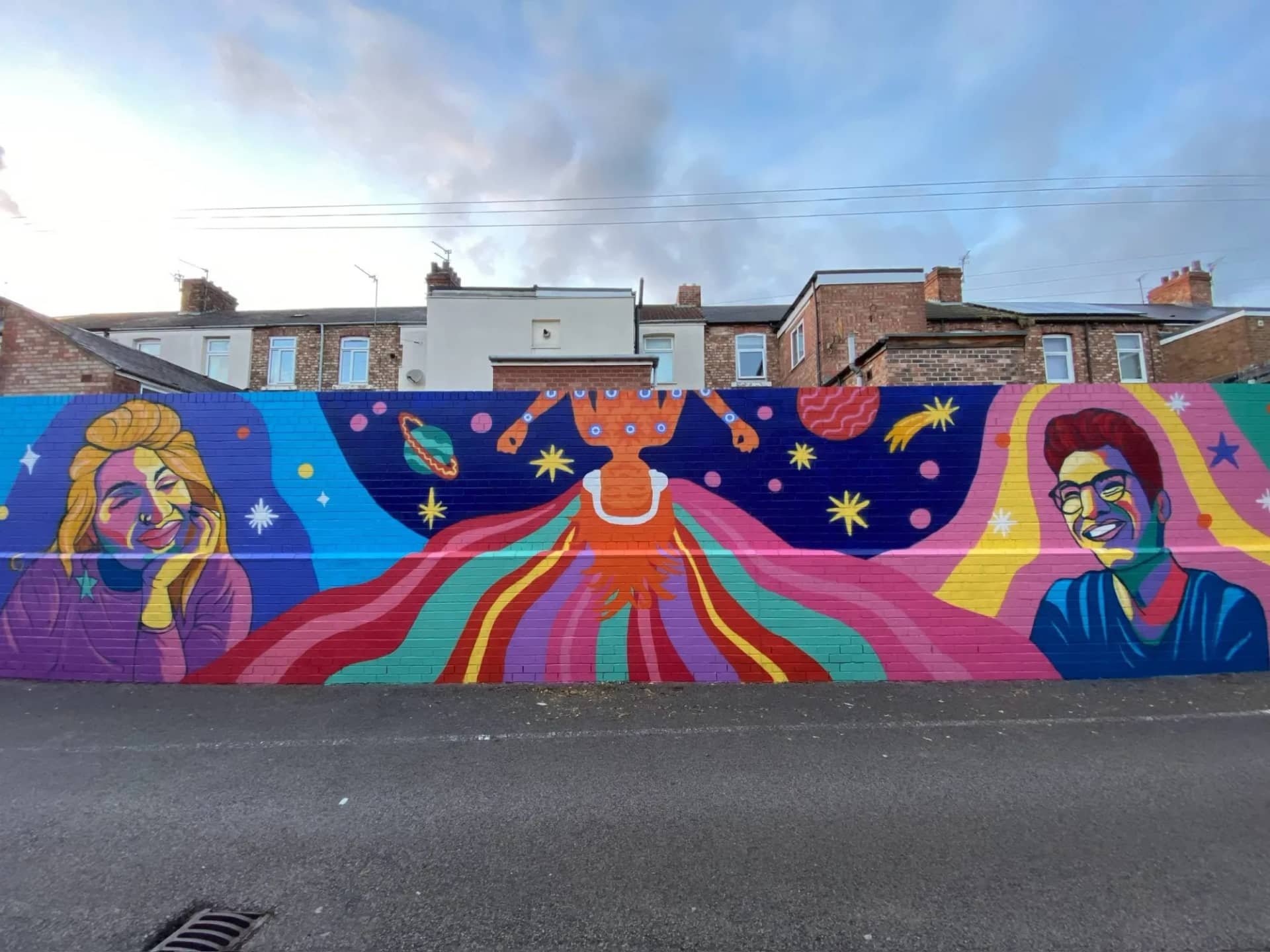 The Universe Supports Me mural, Newtown Community Centre, Stockton